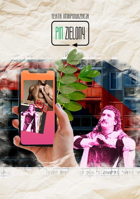 Pin Zielony - Teatr Improwizacji - It’s a match - improwizowany tinder