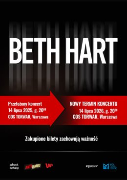 Beth Hart: Trasa 2026 Warszawa