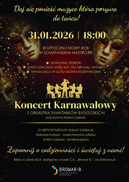 Koncert Karnawałowy z Orkiestrą Symfoników Bydgoskich