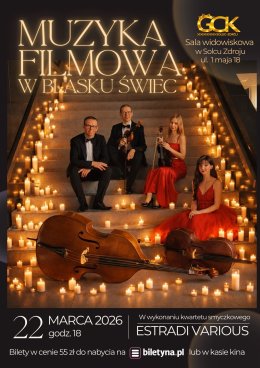 Muzyka filmowa w blasku świec - kwartet Estradi Various