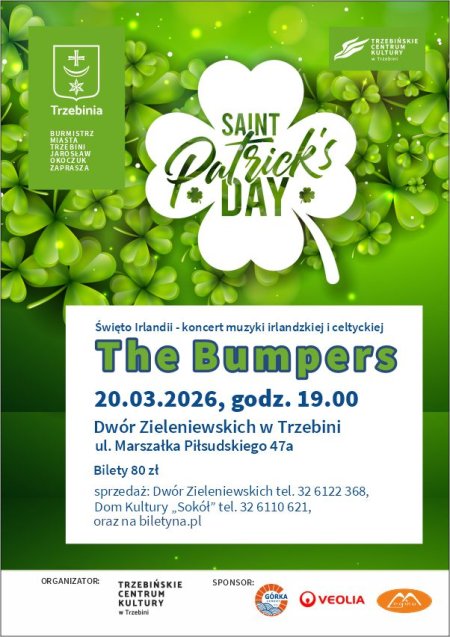 Koncert z okazji Dnia Św. Patryka czyli Narodowego Święta Irlandii, w którym wystąpi zespół The Bumpers