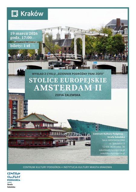 19.03.2026 Dziennik podróżny Pani Zofii: Stolice europejskie. Amsterdam II
