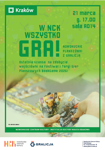 W NCK wszystko GRA! planszówki z Gralicją!