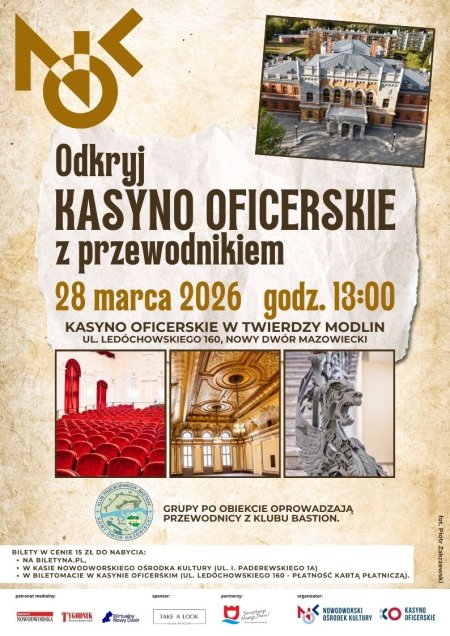 Zwiedzanie Kasyna Oficerskiego w Twierdzy Modlin z przewodnikiem