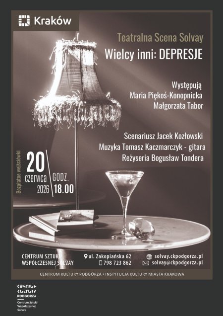 "Wielcy inni: DEPRESJE" monodramy Teatralnej Sceny Solvay
