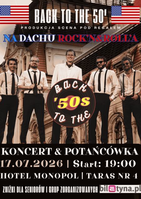 Back to the 50' na dachu Wrocławia | Gala Rock'n&Roll'a na Tarasie nr 4 Hotelu Monopol | Scena pod Regałem