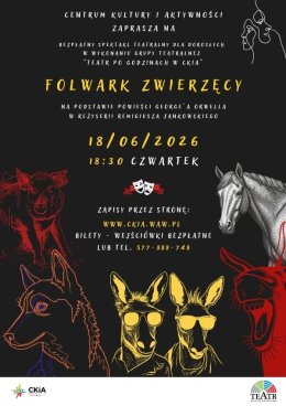 Spektakl teatralny "Folwark zwierzęcy" w wykonaniu Teatru po Godzinach