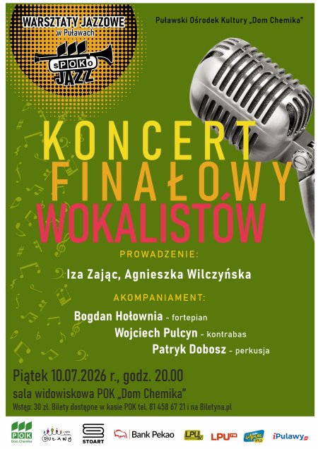 Koncert Finałowy Wokalistów Warsztatów Jazzowych sPOKo Jazz Puławy 2026
