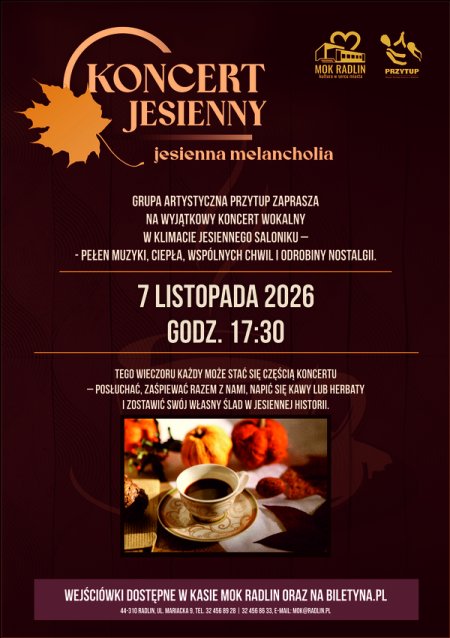Grupa Artystyczna Przytup: Jesienna melancholia - kawa, muzyka i kilka historii