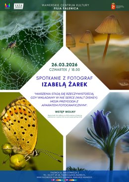 Spotkanie z fotograf Izabelą Żarek w WCK Falenica